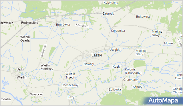 mapa Laszki powiat jarosławski, Laszki powiat jarosławski na mapie Targeo
