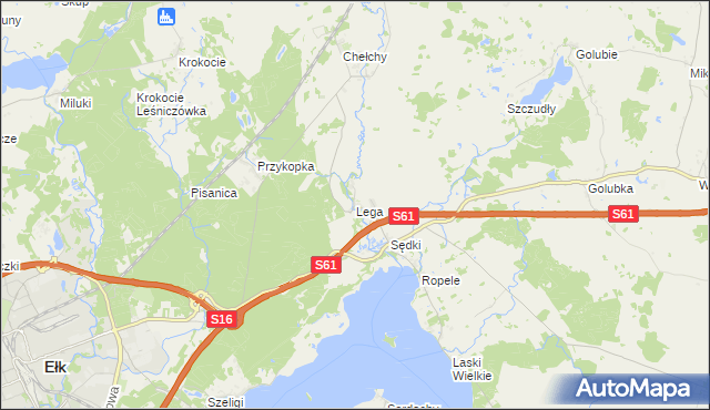 mapa Lega, Lega na mapie Targeo