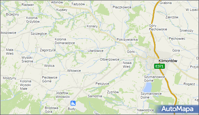 mapa Olbierzowice, Olbierzowice na mapie Targeo