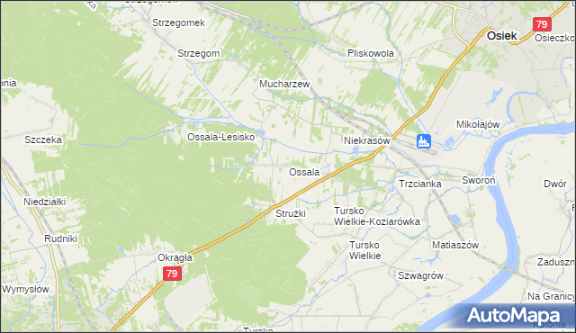 mapa Ossala, Ossala na mapie Targeo