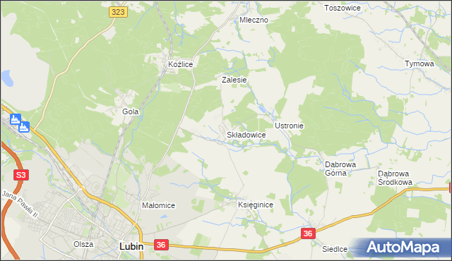 mapa Składowice, Składowice na mapie Targeo