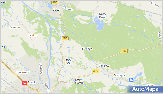 mapa Stanków, Stanków na mapie Targeo