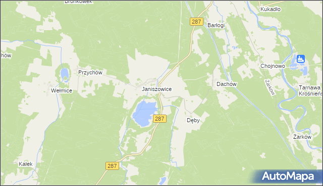mapa Strużka gmina Bobrowice, Strużka gmina Bobrowice na mapie Targeo