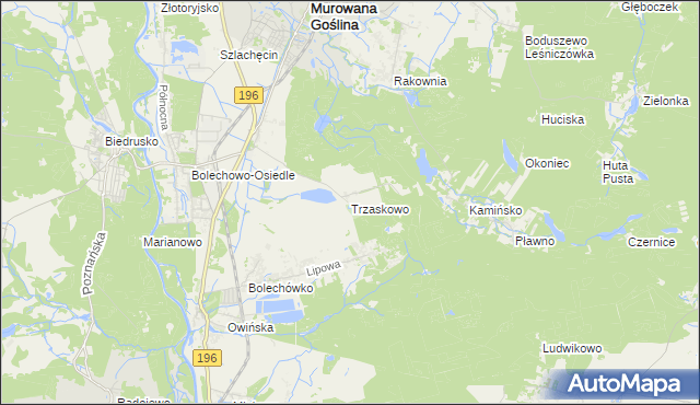 mapa Trzaskowo, Trzaskowo na mapie Targeo