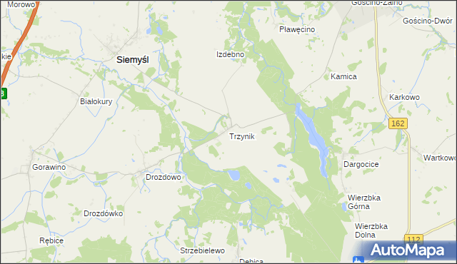 mapa Trzynik, Trzynik na mapie Targeo