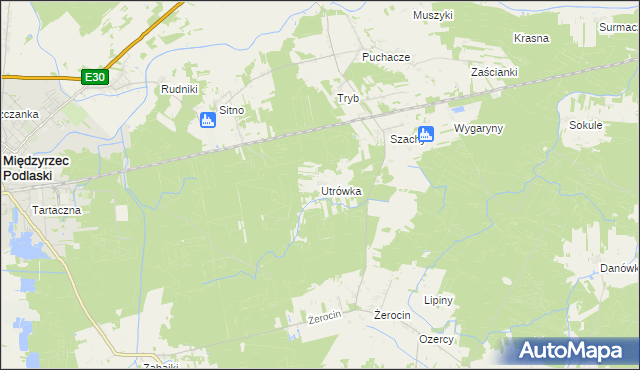 mapa Utrówka, Utrówka na mapie Targeo