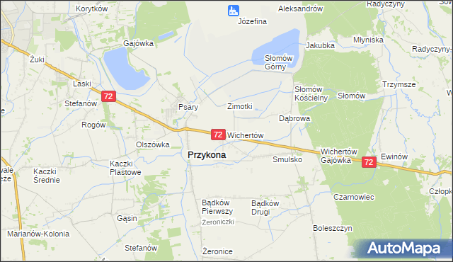mapa Wichertów, Wichertów na mapie Targeo