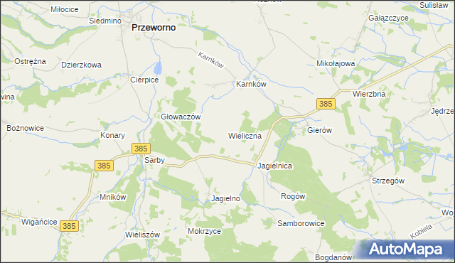 mapa Wieliczna gmina Przeworno, Wieliczna gmina Przeworno na mapie Targeo