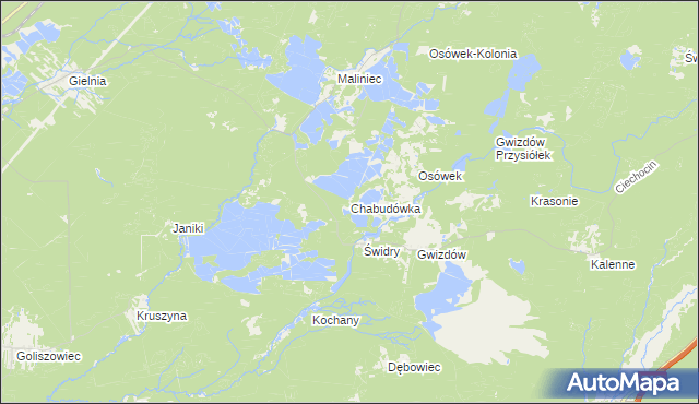 mapa Chabudówka, Chabudówka na mapie Targeo