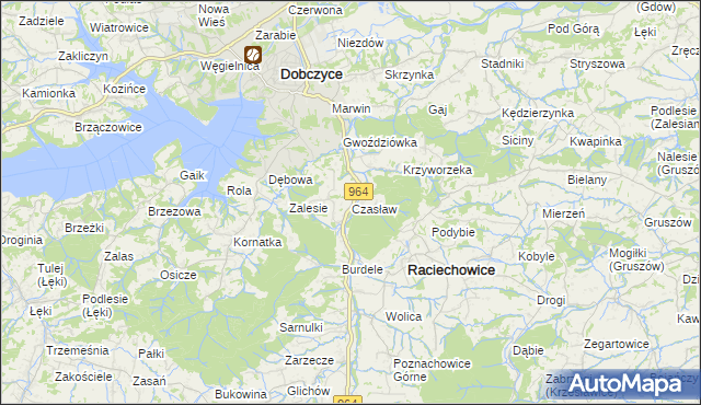 mapa Czasław gmina Raciechowice, Czasław gmina Raciechowice na mapie Targeo