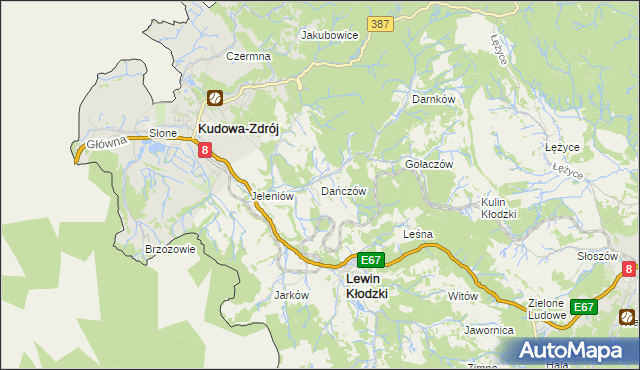 mapa Dańczów, Dańczów na mapie Targeo