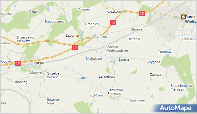 mapa Drogoszewo gmina Piaski, Drogoszewo gmina Piaski na mapie Targeo