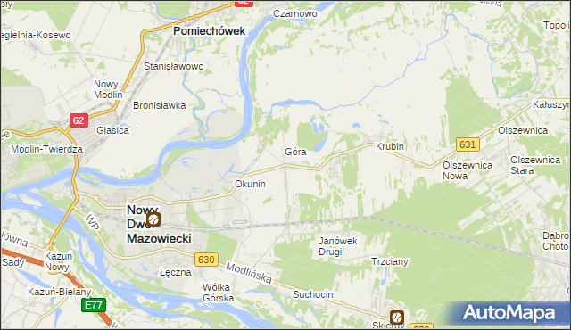 mapa Janówek Pierwszy, Janówek Pierwszy na mapie Targeo