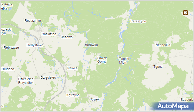 mapa Łówcz Górny, Łówcz Górny na mapie Targeo