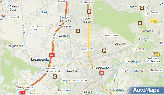 mapa Mysiadło, Mysiadło na mapie Targeo
