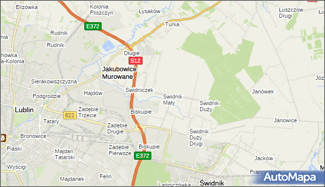 mapa Świdnik Mały, Świdnik Mały na mapie Targeo