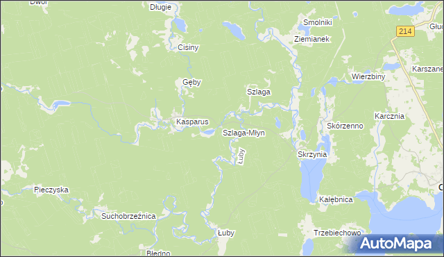mapa Szlaga-Młyn, Szlaga-Młyn na mapie Targeo