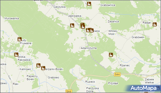 mapa Adamczycha, Adamczycha na mapie Targeo