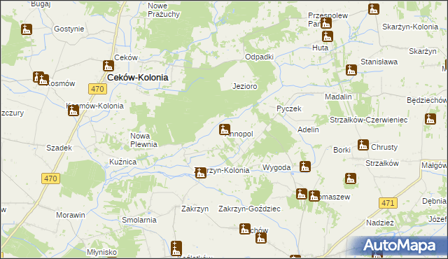 mapa Annopol gmina Lisków, Annopol gmina Lisków na mapie Targeo
