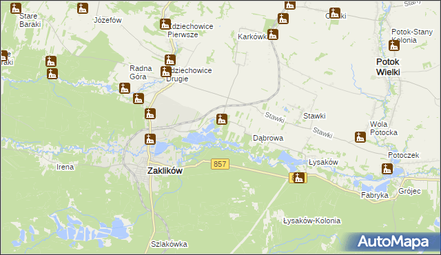 mapa Antoniówka gmina Zaklików, Antoniówka gmina Zaklików na mapie Targeo