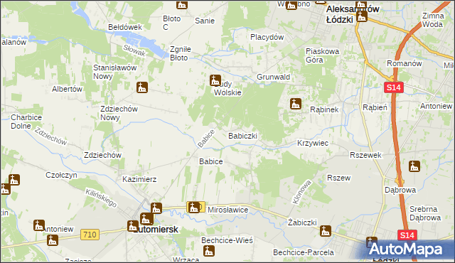 mapa Babiczki, Babiczki na mapie Targeo