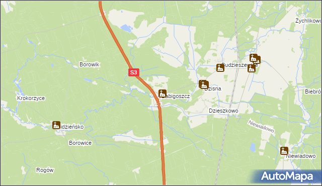 mapa Babigoszcz, Babigoszcz na mapie Targeo