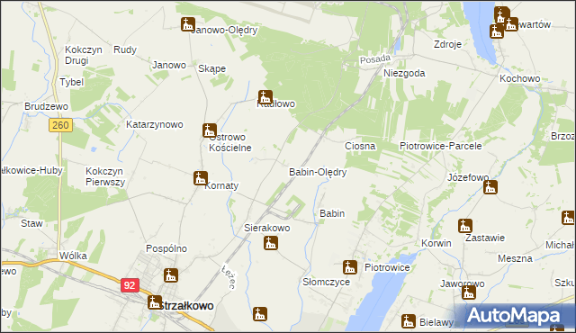 mapa Babin-Olędry, Babin-Olędry na mapie Targeo