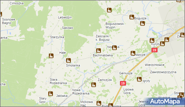 mapa Bachmatówka, Bachmatówka na mapie Targeo