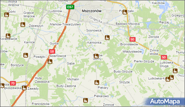 mapa Badów Górny, Badów Górny na mapie Targeo