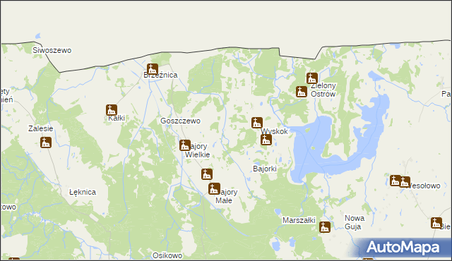 mapa Bajorski Gaj, Bajorski Gaj na mapie Targeo