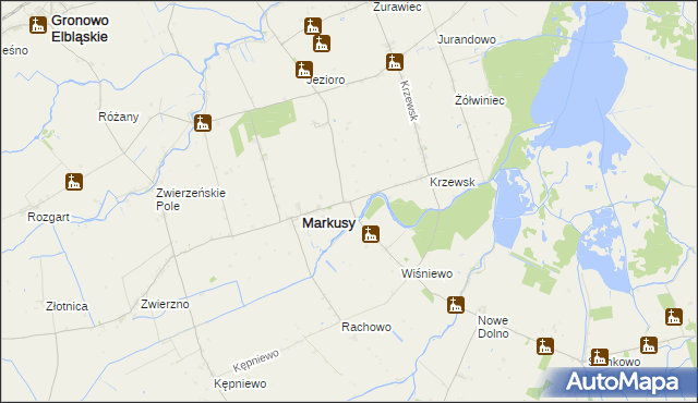mapa Balewo gmina Markusy, Balewo gmina Markusy na mapie Targeo