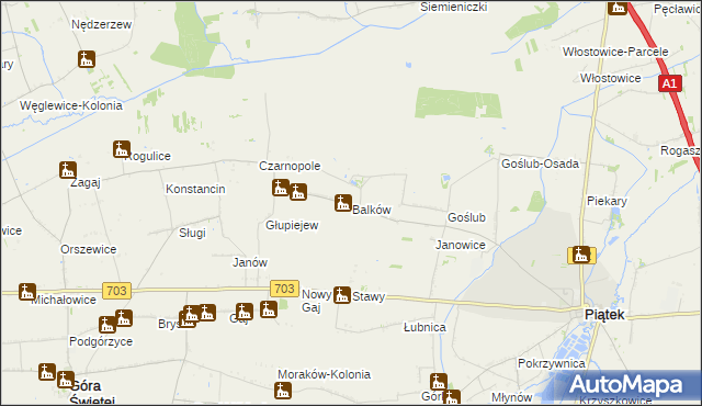 mapa Balków, Balków na mapie Targeo