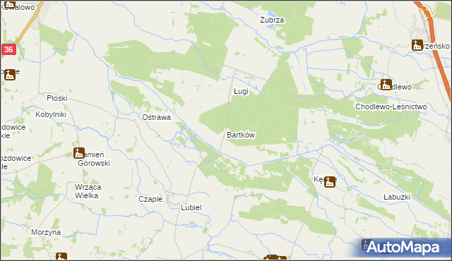 mapa Bartków gmina Wąsosz, Bartków gmina Wąsosz na mapie Targeo