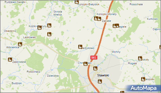 mapa Barzykowo, Barzykowo na mapie Targeo