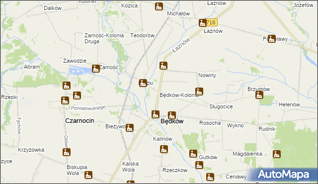 mapa Będków-Kolonia, Będków-Kolonia na mapie Targeo