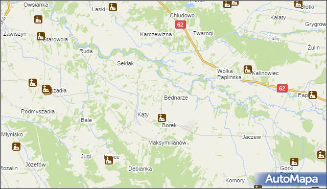 mapa Bednarze gmina Korytnica, Bednarze gmina Korytnica na mapie Targeo