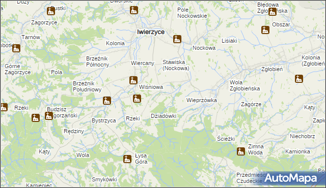 mapa Będzienica, Będzienica na mapie Targeo