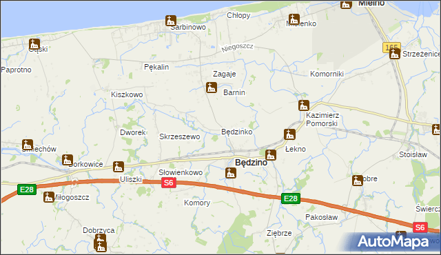 mapa Będzinko, Będzinko na mapie Targeo