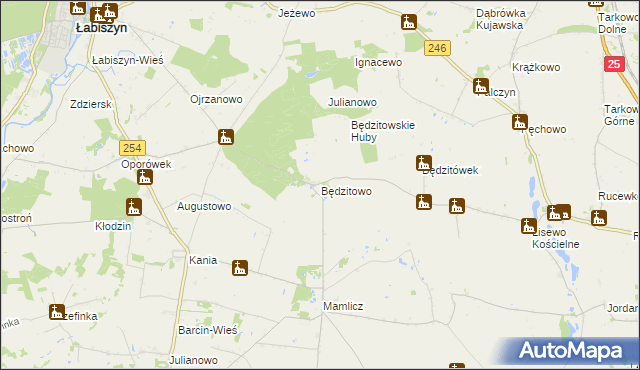 mapa Będzitowo, Będzitowo na mapie Targeo