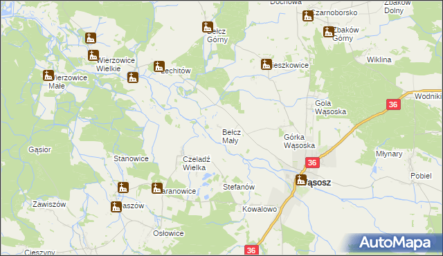 mapa Bełcz Mały, Bełcz Mały na mapie Targeo