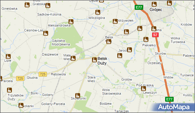 mapa Belsk Duży, Belsk Duży na mapie Targeo