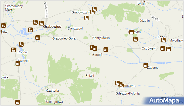 mapa Bereść, Bereść na mapie Targeo