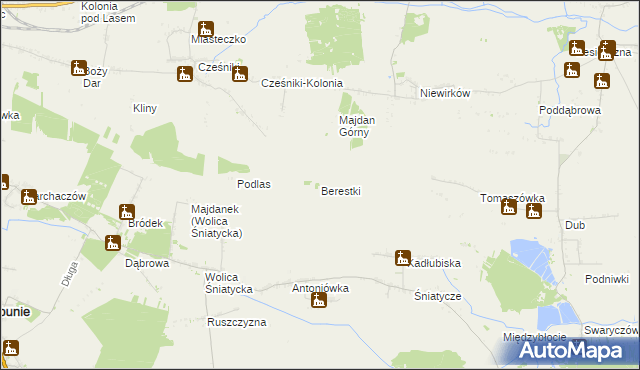 mapa Berestki, Berestki na mapie Targeo