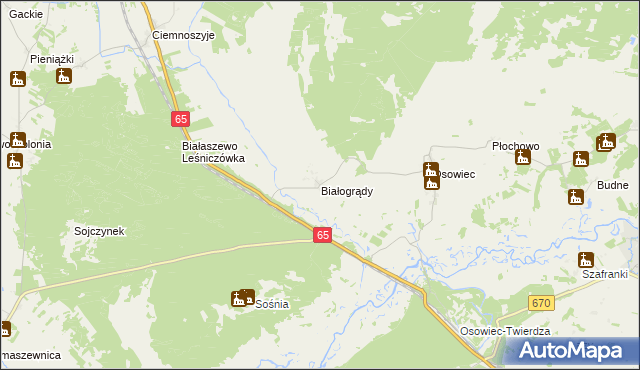 mapa Białogrądy, Białogrądy na mapie Targeo