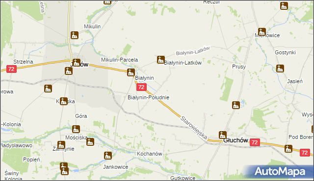 mapa Białynin-Podbór, Białynin-Podbór na mapie Targeo