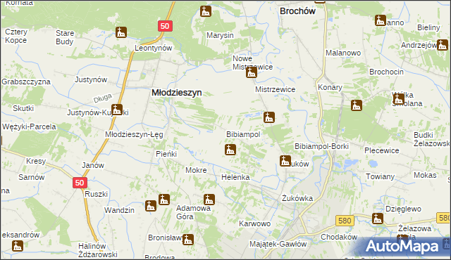 mapa Bibiampol, Bibiampol na mapie Targeo
