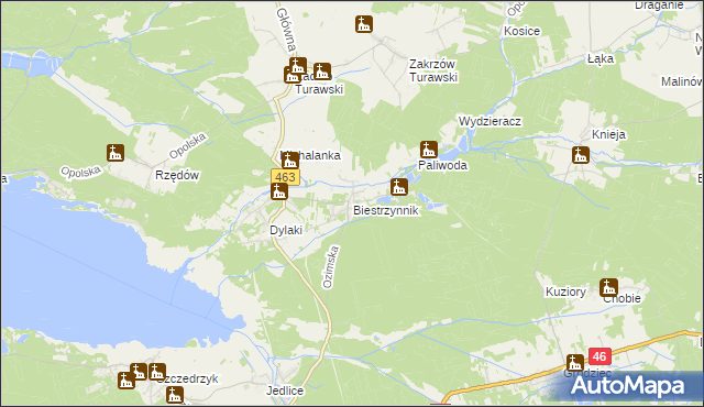 mapa Biestrzynnik, Biestrzynnik na mapie Targeo