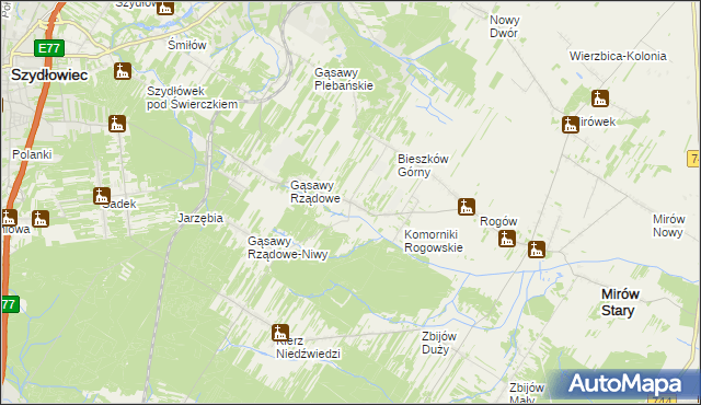 mapa Bieszków Dolny, Bieszków Dolny na mapie Targeo