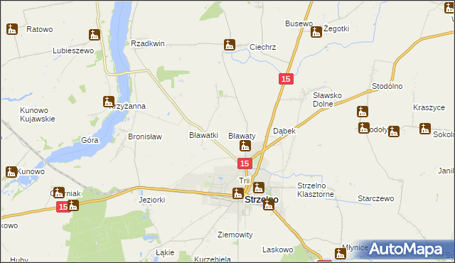 mapa Bławaty, Bławaty na mapie Targeo