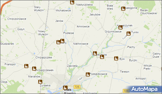 mapa Błażejewice, Błażejewice na mapie Targeo